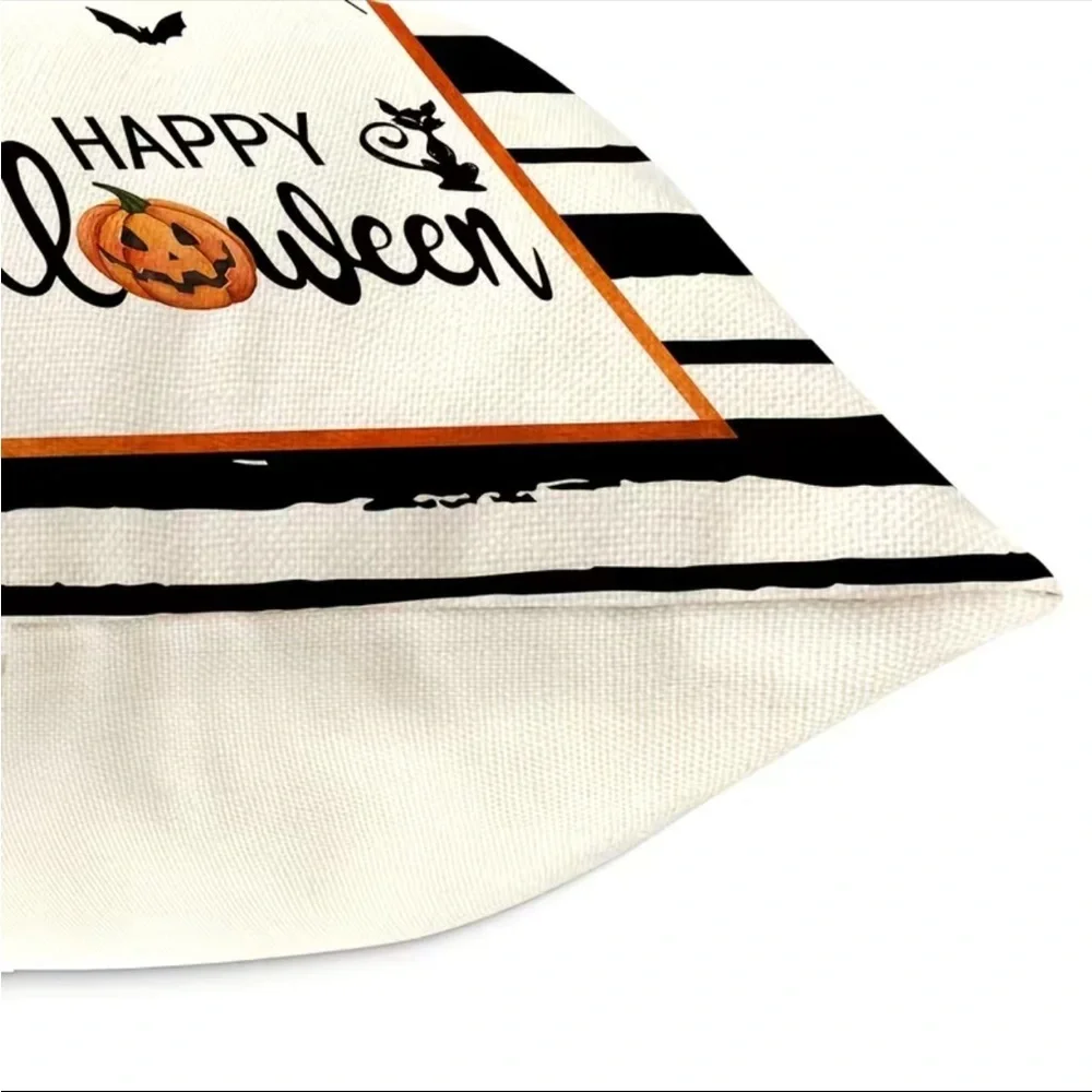 1 Pc Happy Halloween Square Cushion Cover, Fall Zipper Single-sided‎ Printed Pi